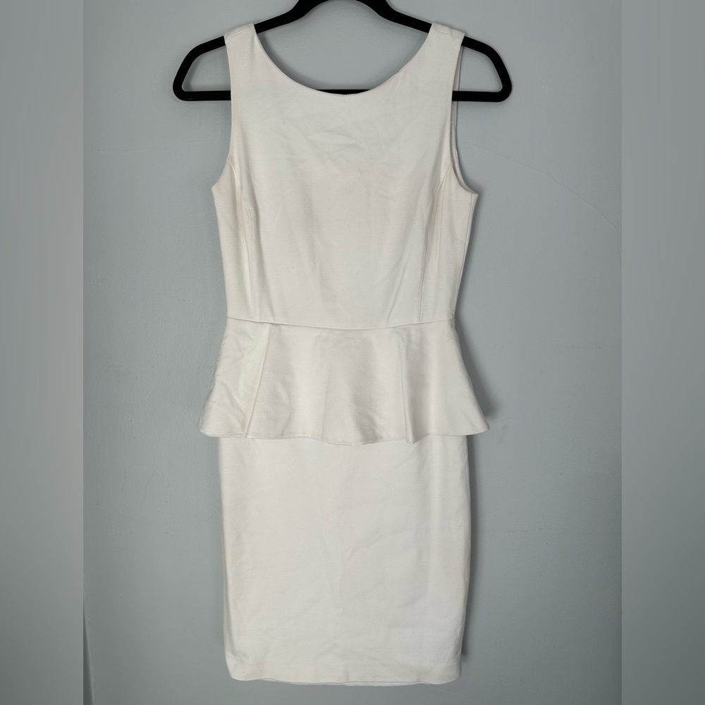 Banana Republic Cream Peplum Mini Dress